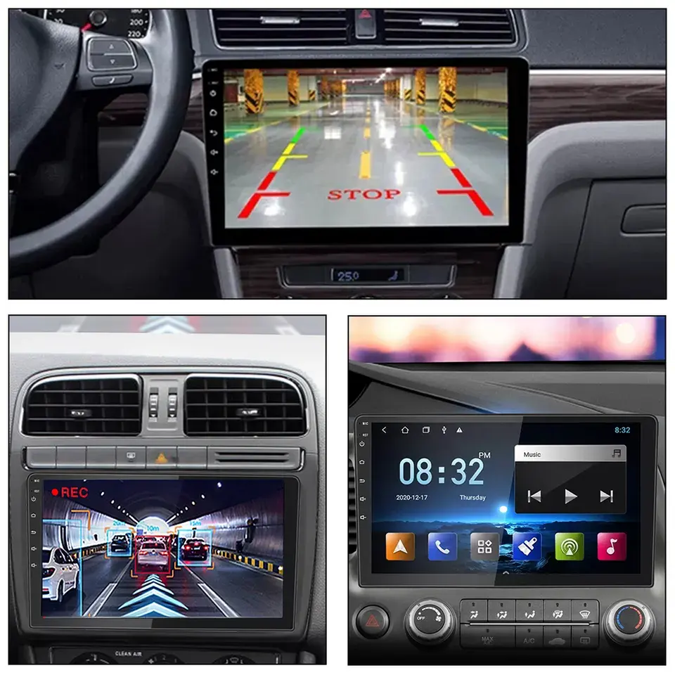 2 + 32G avec carplay android auto lecteur dvd de voiture 7/9/10 pouces 2din gps radio lecteur avec voiture stéréo écran tactile Android 14