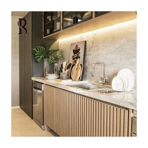 Custom antiche armadi da <span class=keywords><strong>cucina</strong></span> modulari integrati Open-Space moderno Design in salita in resina laminato controsoffitti rubinetto - Product Image 5