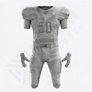 ชุดยูนิฟอร์มอเมริกันฟุตบอลแบบสั่งทำพิเศษสำหรับคนไซส์ใหญ่ ระบายอากาศได้ดี พิมพ์ลายแบบซับลิเมชั่น ผ้าโพลีเอสเตอร์ 100% สำหรับทีม - Product Image 1