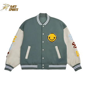 Venta al por mayor chaqueta de béisbol de los hombres de primera calidad de alta calidad de lana personalizada Chenille parches bordados Venta caliente con capucha tela nueva - Product Image 5