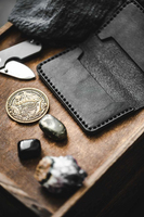 Dompet Kartu RFID Kulit Sapi Asli Gaya Vintage Tahan Lama LCH-0302 Multi-Fungsi Tanpa Penutup untuk Kartu Kredit