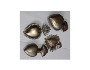 Coeur en or Milagros de coeur sacré d'ange royal en métal Mary pour la maison décorative - Product Image 6