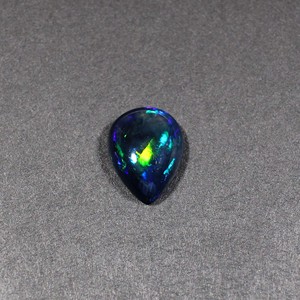 Ópalo negro natural 15X11MM Cabujón de pera 3.85Cts 1 pieza Piedra preciosa suelta para la fabricación de joyas - Product Image 3