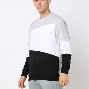 Algodón Poliéster Sudaderas lisas en blanco Materiales originales Suéter Ropa de sudor para hombres Sudaderas lisas con cuello redondo - Product Image 1