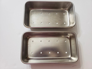2 Cajas de Instrumentos Quirúrgicos Perforadas para Esterilización Hospitalaria, Bandeja Quirúrgica de Acero Duradero para Almacenamiento de Instrumentos Médicos - Product Image 3
