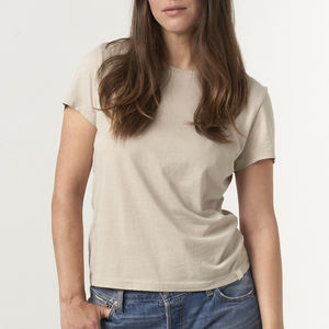 Proveedor de confianza de Bangladesh de camisetas de calle para mujer Camisetas de algodón impresas OEM Camisetas a granel con técnicas de tinte liso - Product Image 2