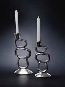 Candelabro de Aluminio con Acabado Niquelado de 1 Brazo para Decoración del Hogar, Navidad, Bodas, Cumpleaños, Pascua, Portavelas de Mesa - Product Image 4