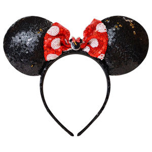 Diademas de Lentejuelas Personalizables OEM/ODM de Mickey y Minnie Mouse con Lazo de Puntos, Precio Directo de Fábrica - Product Image 2