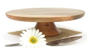 แท่นวางเค้กทำจากไม้ขัดเงาพื้นผิวเรียบเป็นมิตรกับสิ่งแวดล้อมเครื่องล้างจานปลอดสารพิษปลอดภัยสำหรับร้านอาหารเบเกอรี่ปาร์ตี้ขนมหวาน - Product Image 3