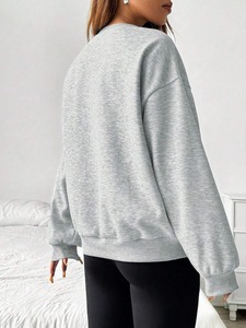 Customize Stylish <b>Organic</b> Cotton Shirts New Anti-Wrinkle Breathable Sweatshirts Premium Design Logo Hoodies for Woman - Product Image 2