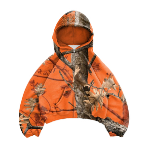 Latest Trendy high quality <b>Pink</b> Camouflage Custom Print Zip Up <b>Hoodie</b> Women Oversized Streetwear Jacket - Product Image 2