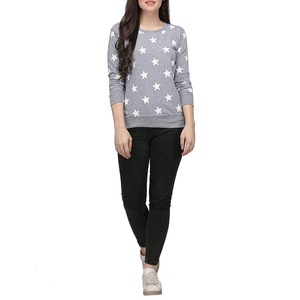 Sweat-shirt pour femme 100% coton, logo imprimé sur le devant, style streetwear minimaliste, automne, tissu doux pour un confort optimal - Product Image 6