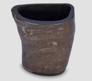 งานประติมากรรมเขาสัตว์ธรรมชาติแกะสลักลายเกลียวอย่างประณีต ของตกแต่งศิลปะบนโต๊ะสไตล์เรียบง่าย เหมาะสำหรับตกแต่งบ้านหรือสำนักงาน พร้อมฐานไม้ - Product Image 5