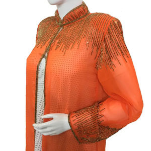 Abaya ชุดทอง Jalabiya Farasha หรูหราอิสลามธรรมดาตะวันออกกลางแขนยาวผู้หญิง Oem Abaya Maxi ชุดสปาเก็ตตี้ - Product Image 5