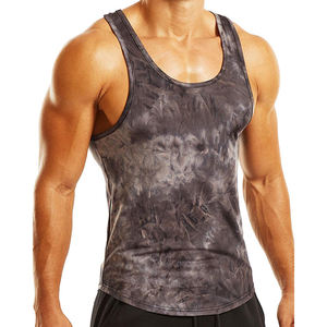 OEM Custom logo <b>Men's</b> Plain Dyed <b>Tank</b> <b>Tops</b> Gym Fitness Workout Singlet Bodybuilding Stringer Sleeveless TEE Shirt - Product Image 1
