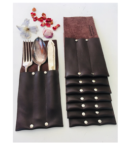 Fabrication de gros porte-cuillère en cuir design rouleau porte-cuillère en cuir de qualité supérieure taille personnalisée - Product Image 3