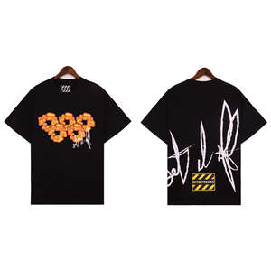 เสื้อยืดคอตตอนพิมพ์ลายสำหรับผู้ชาย/ผู้หญิง100% คอตตอนแขนสั้นแบบลำลองผ้าถักน้ำหนัก200กรัม - Product Image 1