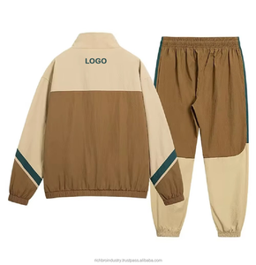 2025 diseño de moda logotipo personalizado Noly cortavientos chándal Joggers pantalones conjunto de dos piezas chándales para hombres - Product Image 5
