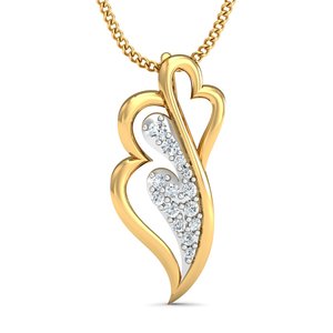 Nuevo y Atractivo Colgante de Doble Corazón con Circonitas, Chapado en Oro de 18k, Colgante de Latón, Colgante Personalizado, Delicado y Romántico, Venta al por Mayor - Product Image 5