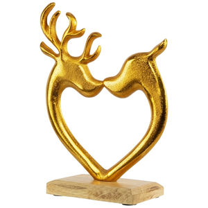 Finest Quality Handmade Antique Golden Aluminium <b>Christmas</b> <b>Tree</b> Sculpture With Wooden Base For Indoor <b>Christmas</b> And Events Decor - Product Image 2