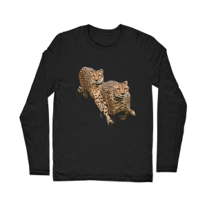 T-shirt classique à manches longues Cheetah Brothers, 220 grammes, T-shirt de fitness avec motif imprimé, numéro de modèle imprimé sur les T-shirts - Product Image 1