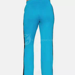 Pantalones de lona 100% algodón para mujer, de cintura media, con cordón, encaje, ajustados, acampanados, ecológicos, estilo urbano, de invierno, con logo personalizado - Product Image 2