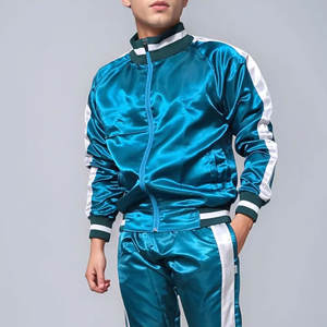 Ensemble survêtement coupe-vent en nylon à blocs de couleur unie pour homme, veste zippée et pantalon de jogging, respirant, grande taille, streetwear d'hiver personnalisé - Product Image 6