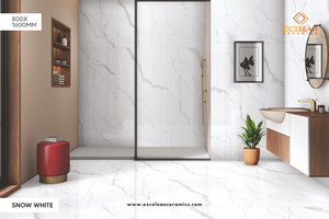 80X160 CM Carrelage de sol en céramique moderne antidérapant brillant Blanc neige Noir Carreaux Pisos Azulejoz 100% Lot de stock étanche à l'humidité - Product Image 4