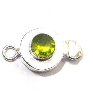 Piedra preciosa de peridoto 1 hebra, 2 y 3 hebras cierre de caja 925 Starling plateado 21X12X8MM Cierre de fabricación de joyas B751 - Product Image 1