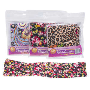 Lot de 3 foulards pour le visage à imprimé floral assortis de voiles de protection solaire avec ligne de couture - Product Image 1