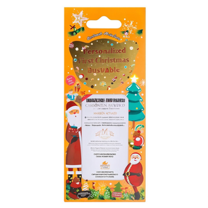 Boule de Noël personnalisée peinte à la main en or pour bébé - Ornement en verre avec nom personnalisé - Vente en gros - Product Image 2