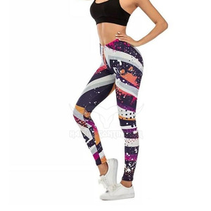Yoga Fitness Gym Leggings de impresión 3D de alta calidad Pantalones de patrón sólido de peso ligero personalizados - Product Image 2