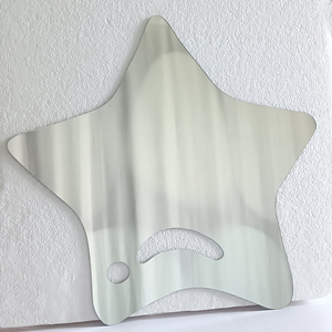 Feuille d'autocollants muraux rectangulaires en acrylique découpé sur mesure 13x20 argent Espejo Miroir doré optique concave incassable personnalisé au design moderne - Product Image 1