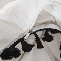 Parure de lit de luxe classique en coton biologique écologique, 300 fils, 3 pièces, avec housse de couette et couvre-lit, pour la maison, l'hôtel et les mariages, 100% coton
