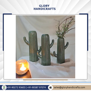 Haute qualité personnalisé Design classique Antique céramique Cactus fleur Vase maison jardin décor à la main écologique en gros - Product Image 3