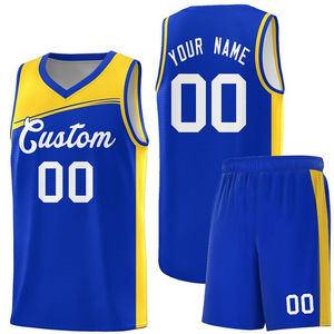 Camiseta de Baloncesto sin Mangas Unisex al por Mayor, Transpirable, de Talla Grande, con Logotipo Bordado Personalizado, Sublimación, Degradado Azul, 100% - Product Image 1