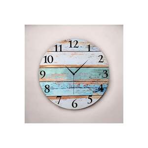 Reloj de pared de mesa silencioso de madera de 50cm con estampado colorido Idea de regalo perfecta - Product Image 3