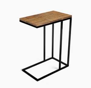 โต๊ะมุมชุบสีดำรูปตัว C พร้อมหินอ่อนสีขาวหรูหราดีไซน์โดดเด่นสำหรับห้องนั่งเล่นและโรงแรมเฟอร์นิเจอร์ทำจากโลหะ - Product Image 3