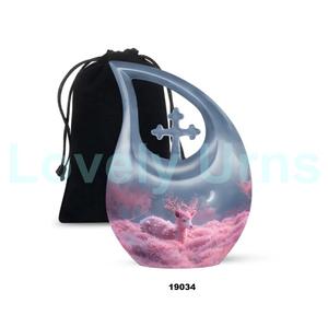 โกศสำหรับผู้ใหญ่สำหรับใส่เถ้ากระดูกของมนุษย์ตกแต่งสำหรับงานศพแบบไขว้ขนาดใหญ่พร้อมถุงกำมะหยี่ฟรี - Product Image 5