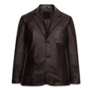 Veste en cuir pour homme, veste de motard en cuir ajustée pour homme, manteau, dernière mode, veste en cuir d'hiver pour moto avec poches supplémentaires - Product Image 1