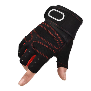 Gants de fitness demi-doigts pour musculation haltérophilie respirant anti-dérapant gants de vélo de gymnastique pour hommes en cuir - Product Image 1