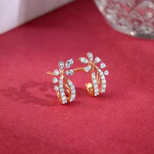 ต่างหูเพชรจูโน่เจ-ห่วงสีโรสโกลด์ - Product Image 6