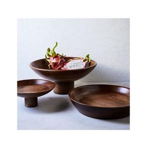 Juego de cuencos para servir frutas de madera de diseño Bestest de tres cuencos para ensaladas de frutas de la mejor calidad para uso en utensilios de cocina - Product Image 1