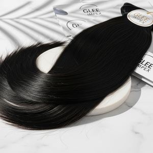 Extensiones de Cabello Humano Indio Virgen Sin Procesar, Tejido Doble a Máquina, Color Negro Natural, Cabello Remy, Paquetes de 100g - Product Image 1