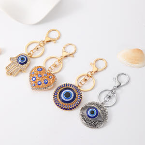 <span class=keywords><strong>Porte</strong></span>-clés œil bleu maléfique 2025, accessoires pour sac, <span class=keywords><strong>porte</strong></span>-clés œil bleu maléfique main de Hamsa avec <span class=keywords><strong>pompon</strong></span> - Product Image 1