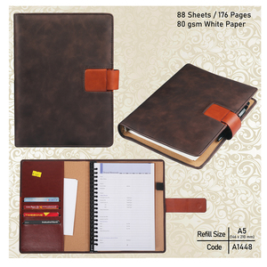 Tendencia personalizada A4 Classic Leather Notebook Nuevo regalo promocional de negocios con logotipo personalizado - Product Image 5