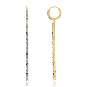 Style gold plated 925 sterling <b>silver</b> zircon gemstone matte finish <b>earring</b> <b>for</b> <b>women</b> - Product Image 3