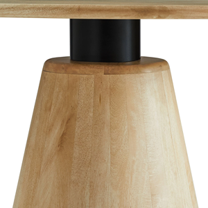 Base de Madera de Mango Maciza Hecha a Mano, Redonda, Estilo Estrecho, para Mesa de Comedor de Cocina o Restaurante de 4 Plazas - Product Image 4