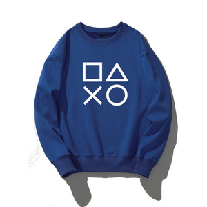 Venta al por mayor personalizado 2025 hombres Casual pulóver peso pesado cuello redondo estampado suelto ajuste tejido de punto Color sólido primavera pulóver - Product Image 4