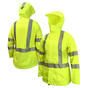 Unisex al aire libre Hi Vis chaquetas de seguridad transpirable de secado rápido impermeable OEM servicio personalizado - Product Image 6
